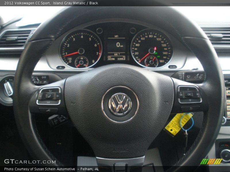 Island Gray Metallic / Black 2012 Volkswagen CC Sport