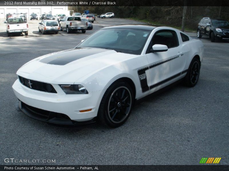 Performance White / Charcoal Black 2012 Ford Mustang Boss 302