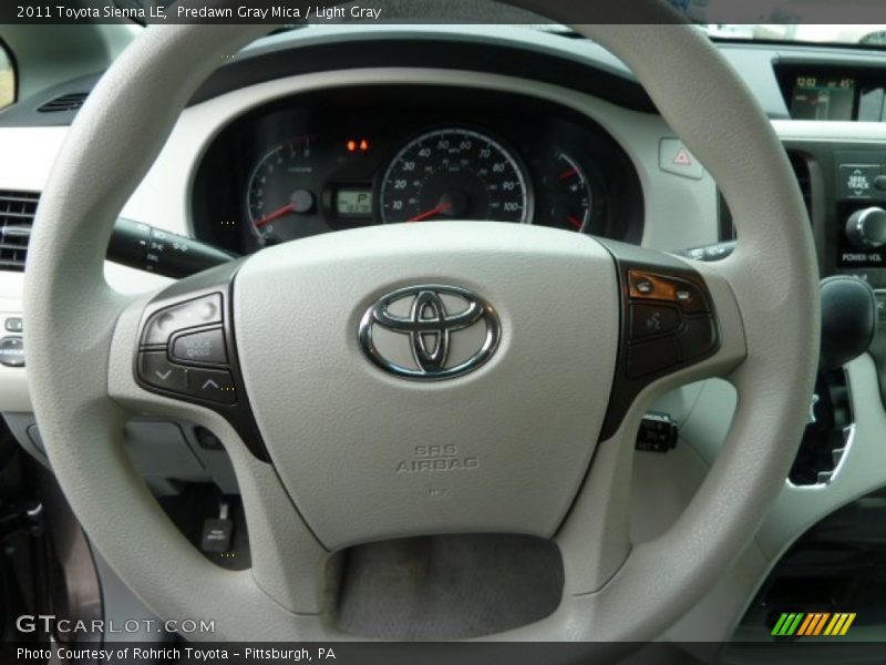 Predawn Gray Mica / Light Gray 2011 Toyota Sienna LE