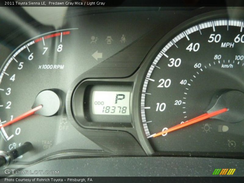 Predawn Gray Mica / Light Gray 2011 Toyota Sienna LE