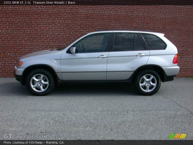 Titanium Silver Metallic / Black 2002 BMW X5 3.0i