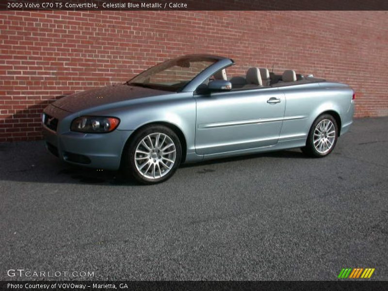 Celestial Blue Metallic / Calcite 2009 Volvo C70 T5 Convertible