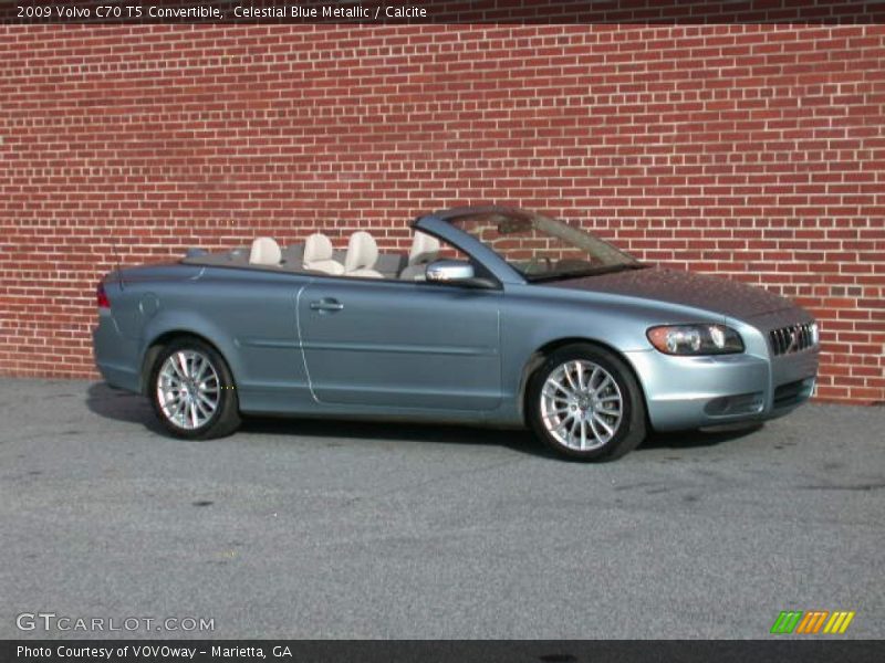 Celestial Blue Metallic / Calcite 2009 Volvo C70 T5 Convertible