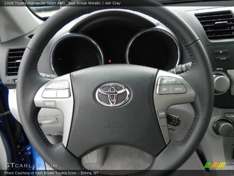 Blue Streak Metallic / Ash Gray 2008 Toyota Highlander Sport 4WD