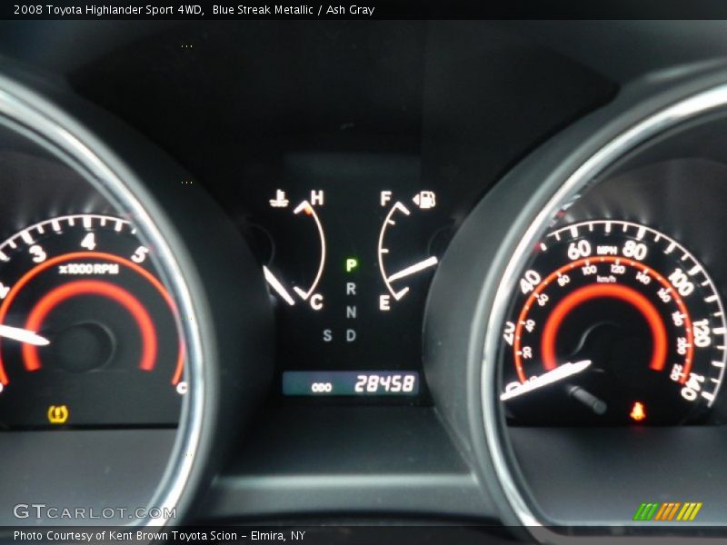 Blue Streak Metallic / Ash Gray 2008 Toyota Highlander Sport 4WD
