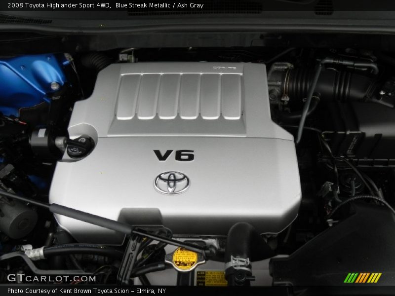 Blue Streak Metallic / Ash Gray 2008 Toyota Highlander Sport 4WD