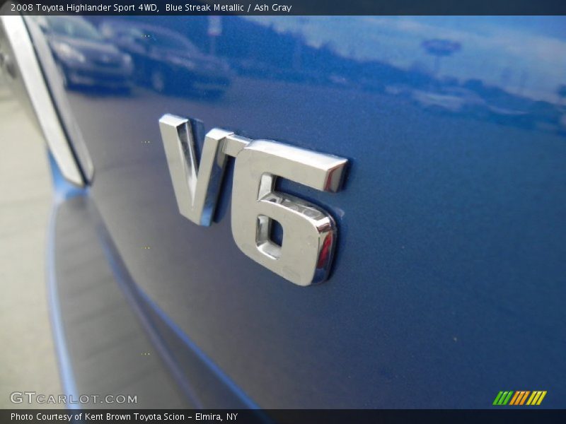 Blue Streak Metallic / Ash Gray 2008 Toyota Highlander Sport 4WD