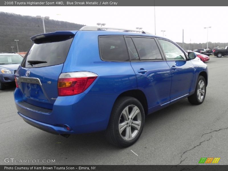Blue Streak Metallic / Ash Gray 2008 Toyota Highlander Sport 4WD
