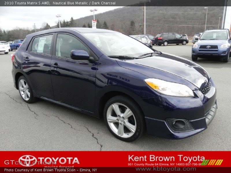 Nautical Blue Metallic / Dark Charcoal 2010 Toyota Matrix S AWD