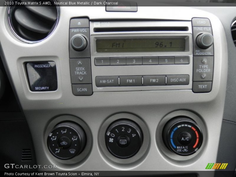 Nautical Blue Metallic / Dark Charcoal 2010 Toyota Matrix S AWD