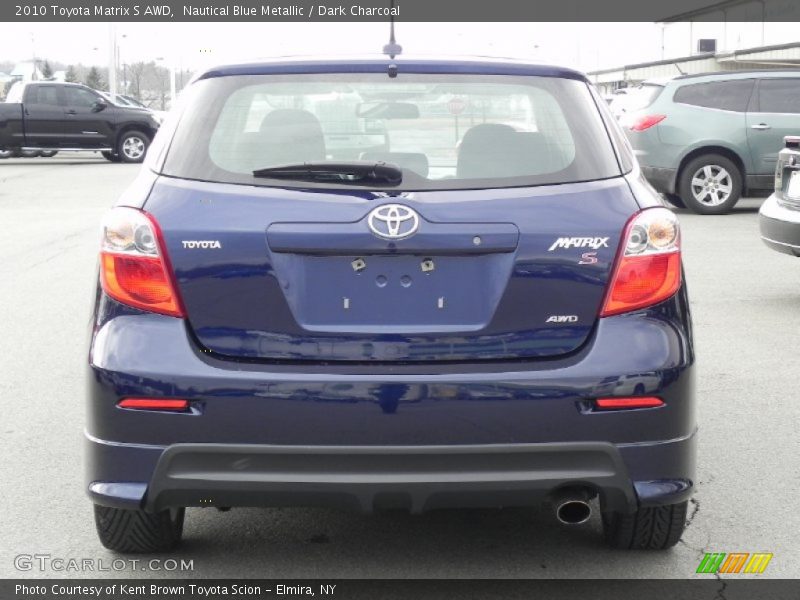 Nautical Blue Metallic / Dark Charcoal 2010 Toyota Matrix S AWD