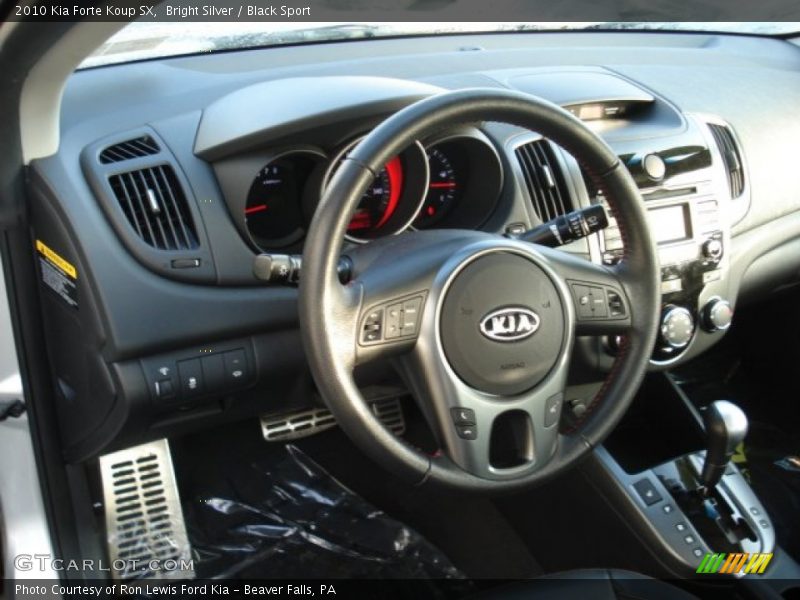 Bright Silver / Black Sport 2010 Kia Forte Koup SX