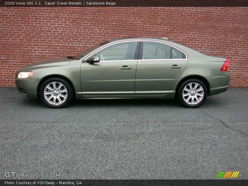 Caper Green Metallic / Sandstone Beige 2009 Volvo S80 3.2