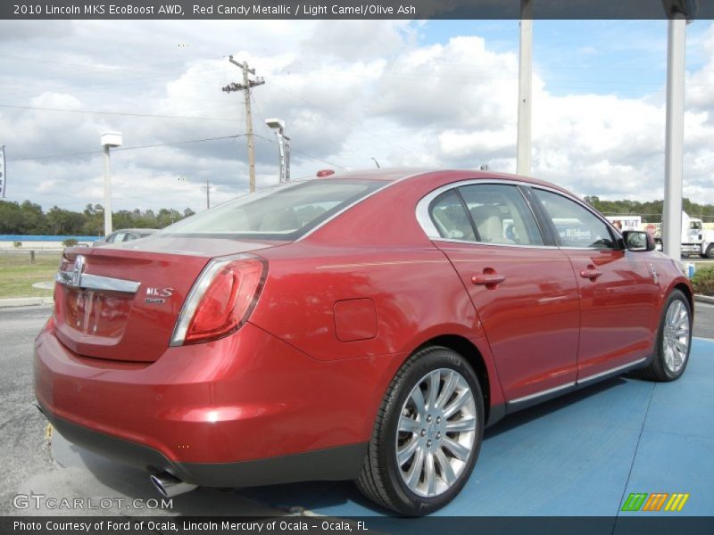 Red Candy Metallic / Light Camel/Olive Ash 2010 Lincoln MKS EcoBoost AWD