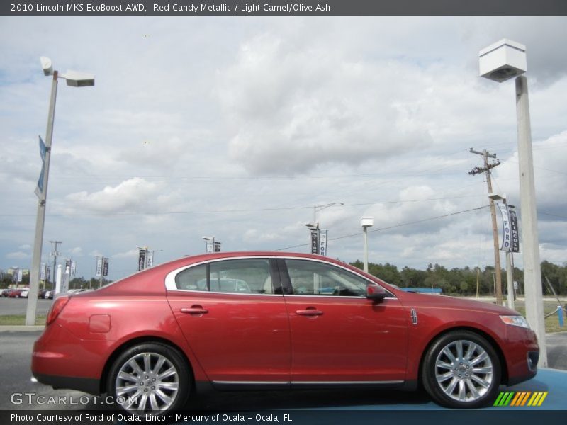 Red Candy Metallic / Light Camel/Olive Ash 2010 Lincoln MKS EcoBoost AWD