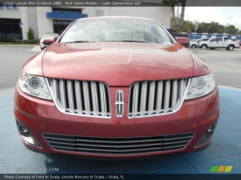 Red Candy Metallic / Light Camel/Olive Ash 2010 Lincoln MKS EcoBoost AWD