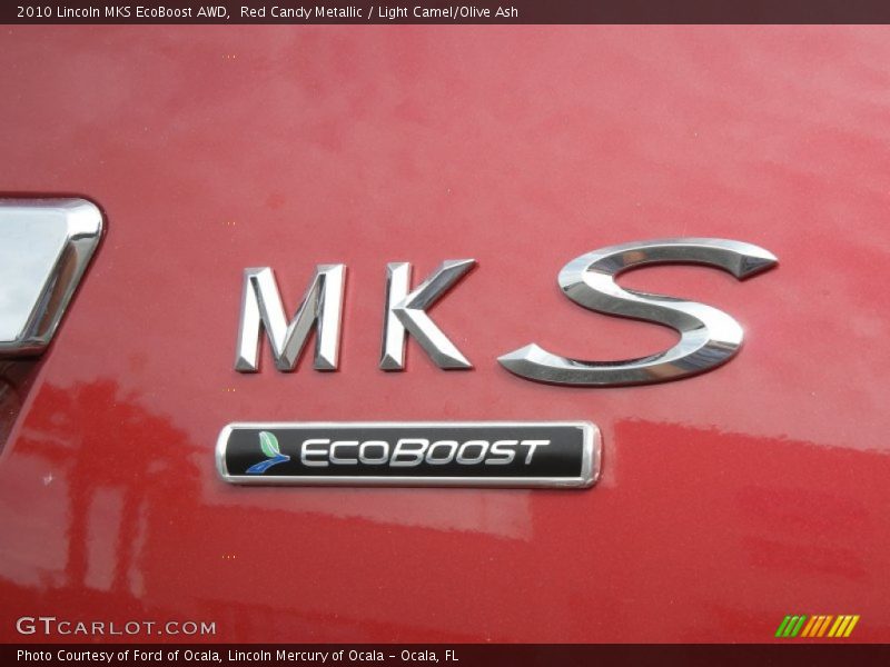 Red Candy Metallic / Light Camel/Olive Ash 2010 Lincoln MKS EcoBoost AWD