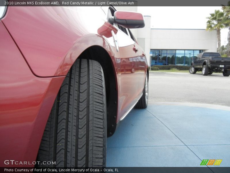 Red Candy Metallic / Light Camel/Olive Ash 2010 Lincoln MKS EcoBoost AWD