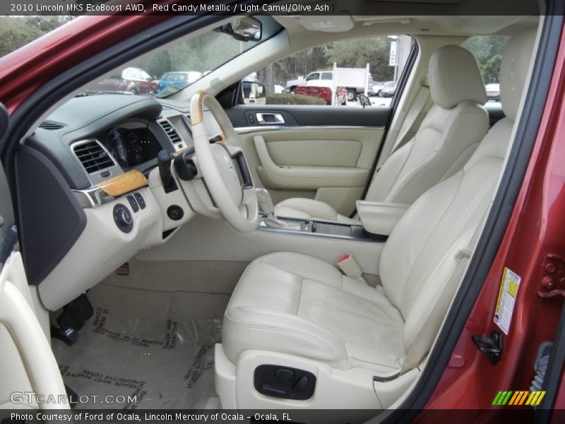 Red Candy Metallic / Light Camel/Olive Ash 2010 Lincoln MKS EcoBoost AWD