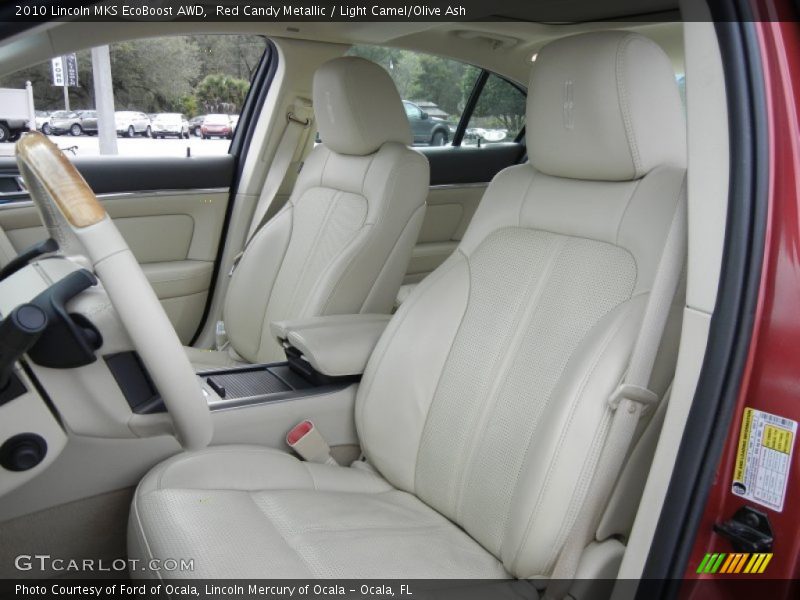 Red Candy Metallic / Light Camel/Olive Ash 2010 Lincoln MKS EcoBoost AWD