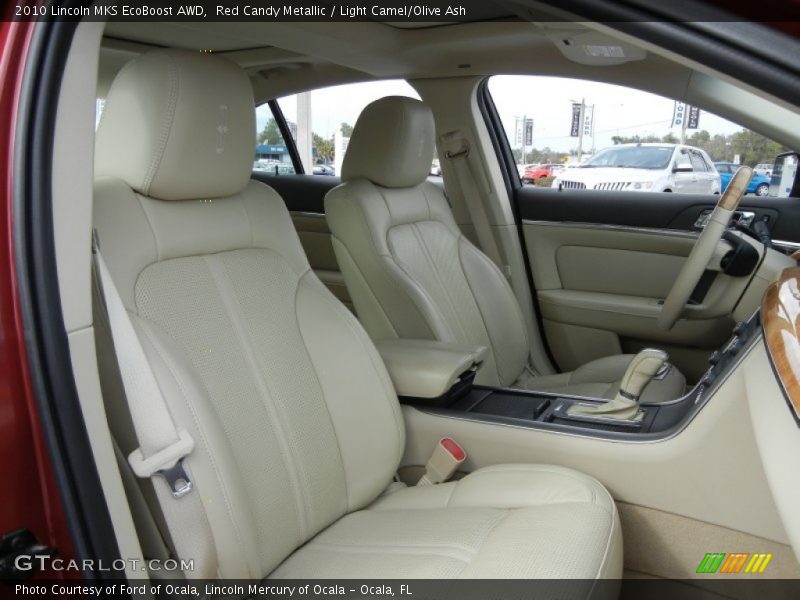Red Candy Metallic / Light Camel/Olive Ash 2010 Lincoln MKS EcoBoost AWD