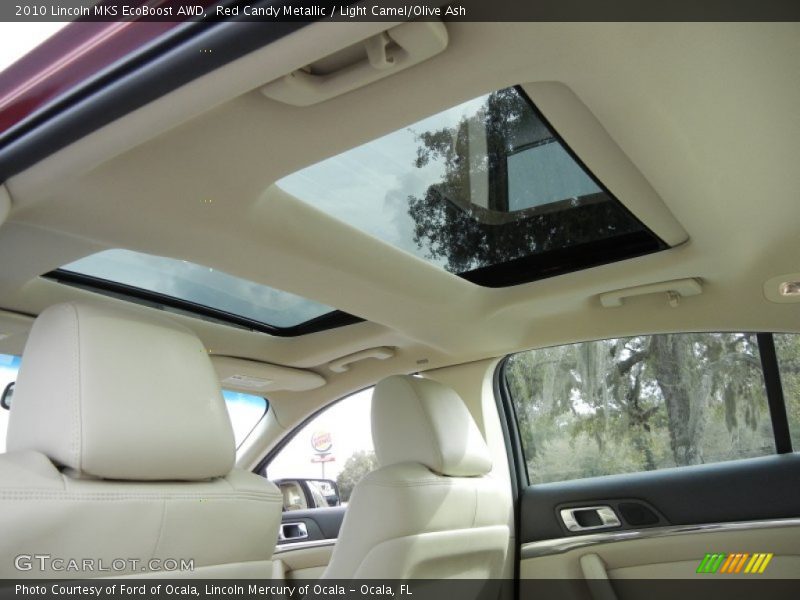 Red Candy Metallic / Light Camel/Olive Ash 2010 Lincoln MKS EcoBoost AWD