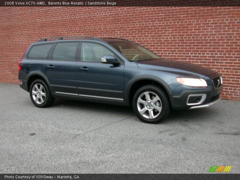Barents Blue Metallic / Sandstone Beige 2008 Volvo XC70 AWD