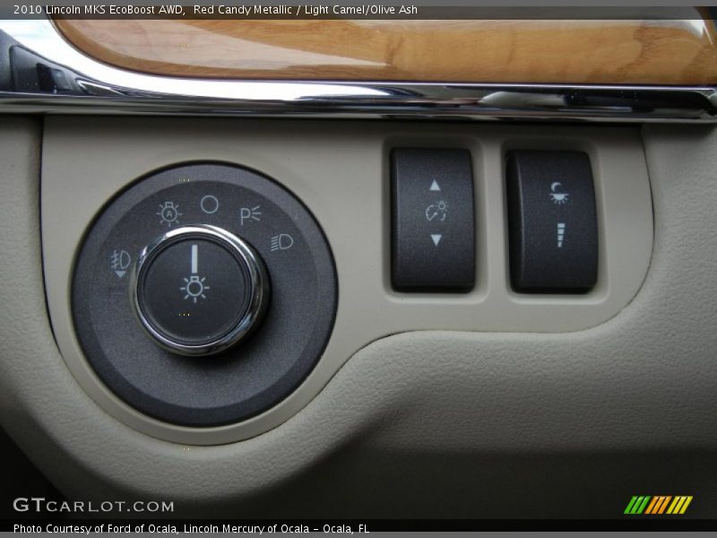 Red Candy Metallic / Light Camel/Olive Ash 2010 Lincoln MKS EcoBoost AWD