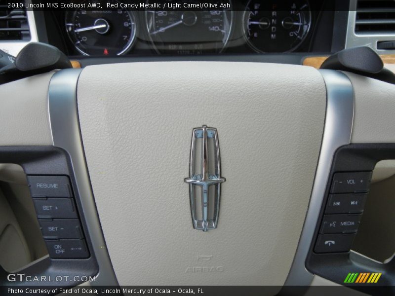 Red Candy Metallic / Light Camel/Olive Ash 2010 Lincoln MKS EcoBoost AWD