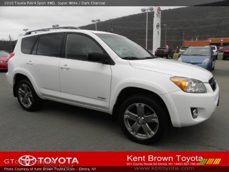Super White / Dark Charcoal 2010 Toyota RAV4 Sport 4WD
