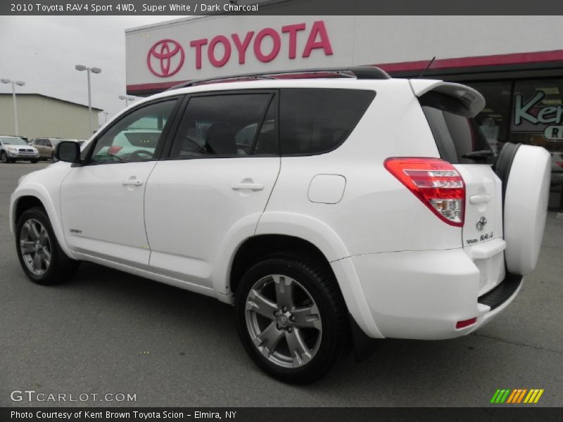 Super White / Dark Charcoal 2010 Toyota RAV4 Sport 4WD