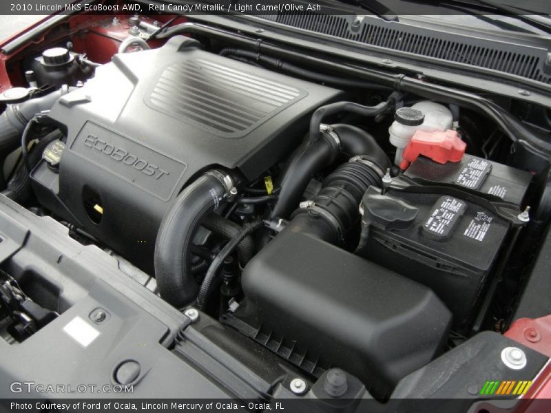 Red Candy Metallic / Light Camel/Olive Ash 2010 Lincoln MKS EcoBoost AWD