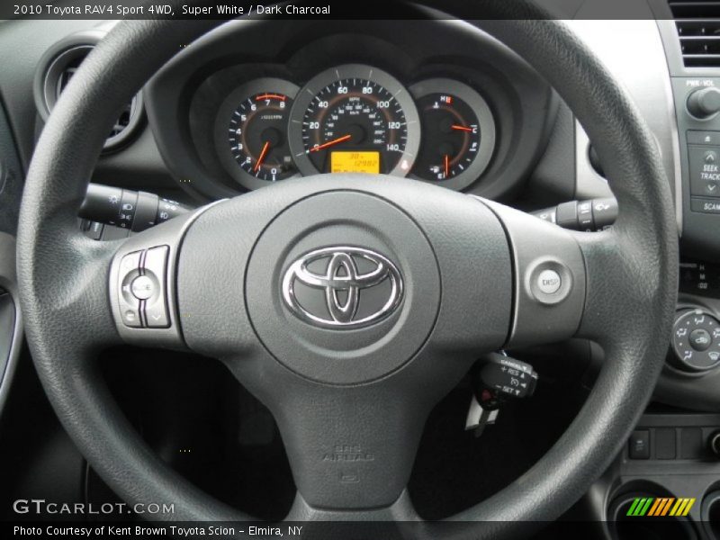 Super White / Dark Charcoal 2010 Toyota RAV4 Sport 4WD