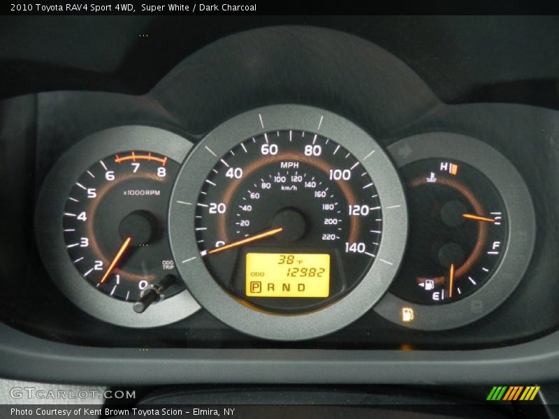 Super White / Dark Charcoal 2010 Toyota RAV4 Sport 4WD