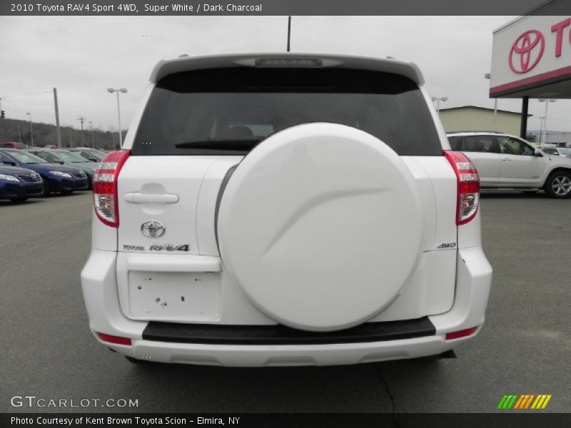 Super White / Dark Charcoal 2010 Toyota RAV4 Sport 4WD