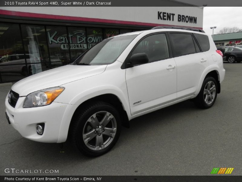 Super White / Dark Charcoal 2010 Toyota RAV4 Sport 4WD