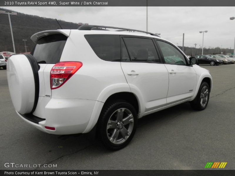 Super White / Dark Charcoal 2010 Toyota RAV4 Sport 4WD