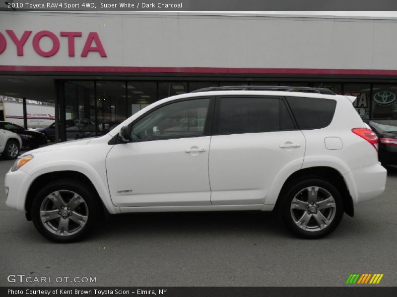 Super White / Dark Charcoal 2010 Toyota RAV4 Sport 4WD