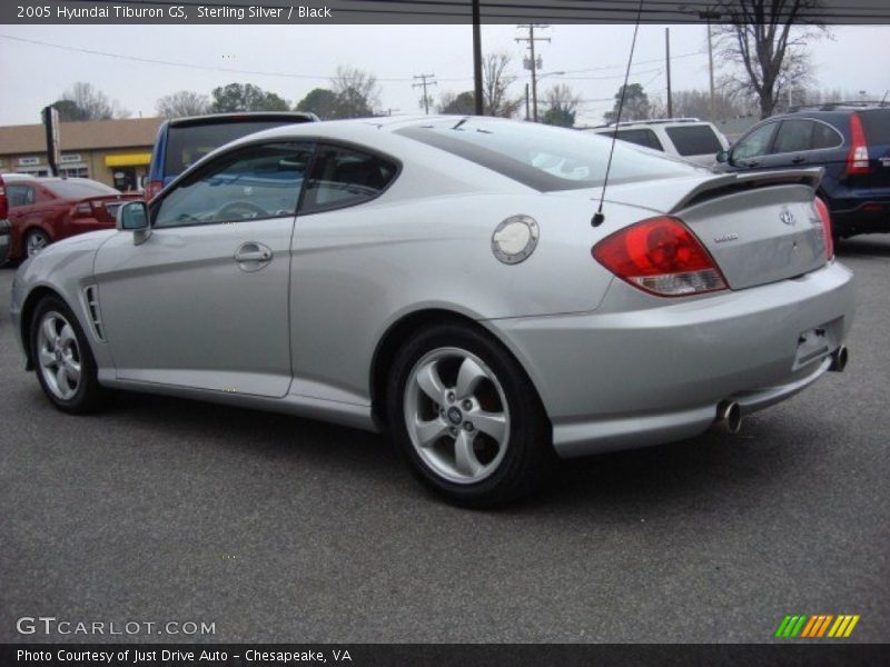 Sterling Silver / Black 2005 Hyundai Tiburon GS