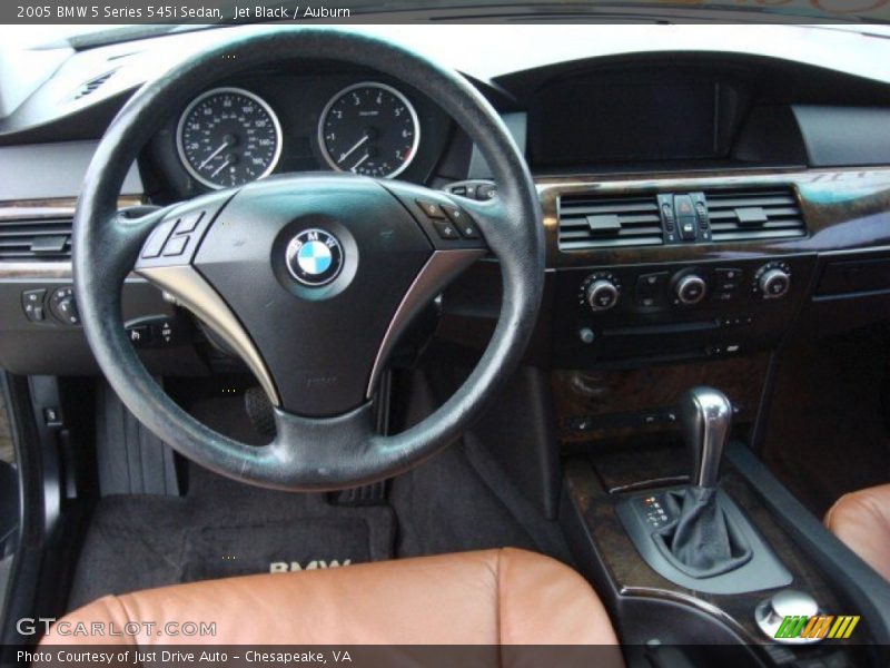 Jet Black / Auburn 2005 BMW 5 Series 545i Sedan