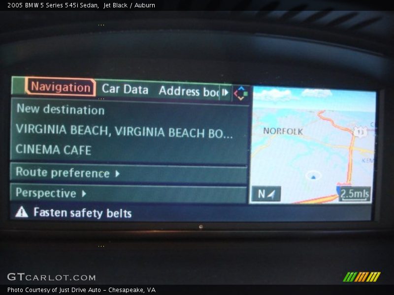 Jet Black / Auburn 2005 BMW 5 Series 545i Sedan