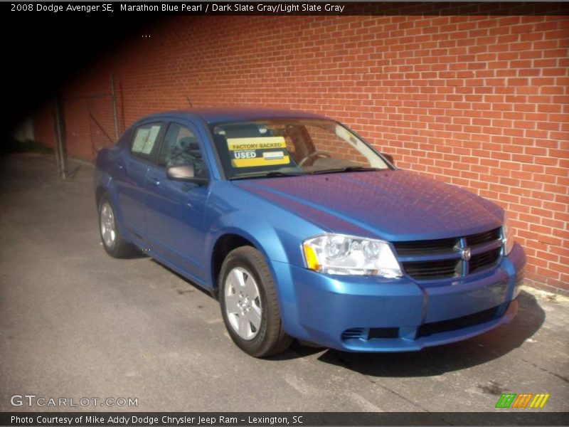 Marathon Blue Pearl / Dark Slate Gray/Light Slate Gray 2008 Dodge Avenger SE