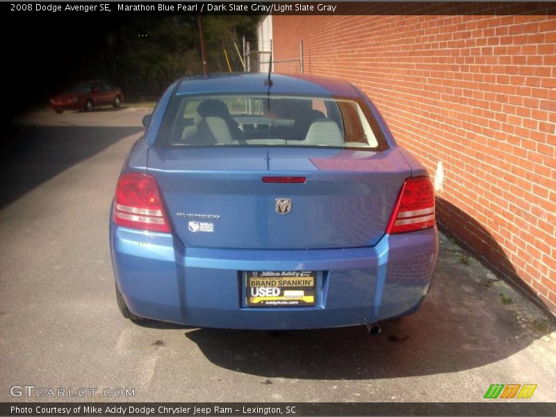 Marathon Blue Pearl / Dark Slate Gray/Light Slate Gray 2008 Dodge Avenger SE