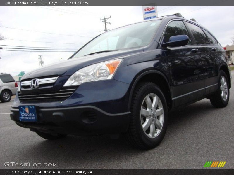 Royal Blue Pearl / Gray 2009 Honda CR-V EX-L