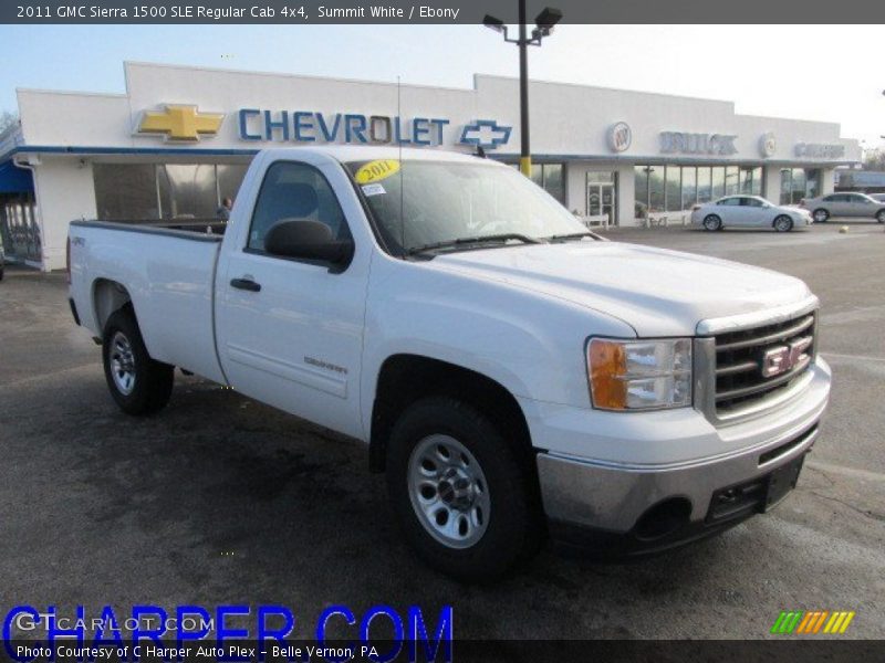 Summit White / Ebony 2011 GMC Sierra 1500 SLE Regular Cab 4x4