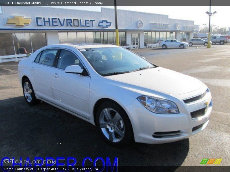 White Diamond Tricoat / Ebony 2011 Chevrolet Malibu LT
