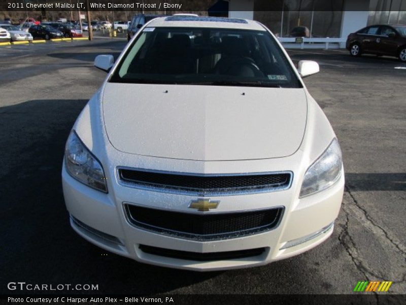 White Diamond Tricoat / Ebony 2011 Chevrolet Malibu LT