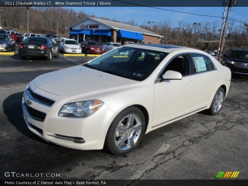 White Diamond Tricoat / Ebony 2011 Chevrolet Malibu LT