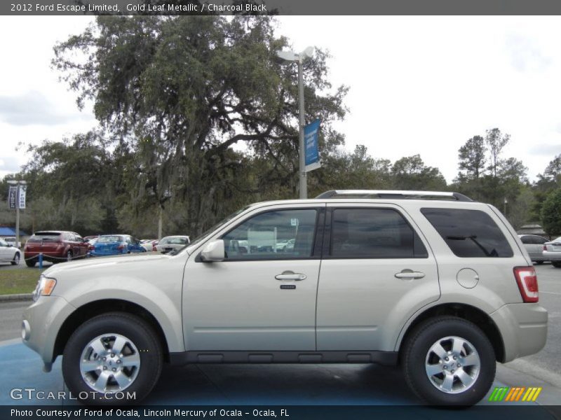 Gold Leaf Metallic / Charcoal Black 2012 Ford Escape Limited