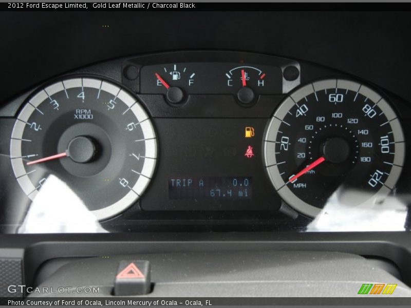 Gold Leaf Metallic / Charcoal Black 2012 Ford Escape Limited